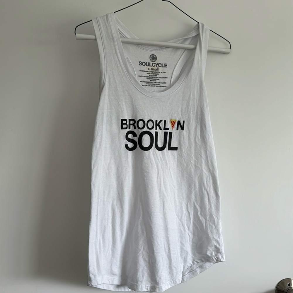 Brooklyn SoulCycle pizza tank